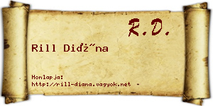 Rill Diána névjegykártya
